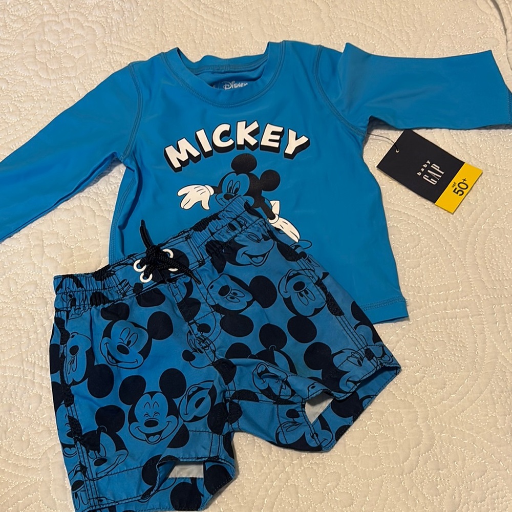 Disney Mickey Mouse Aqua Swimwear Set